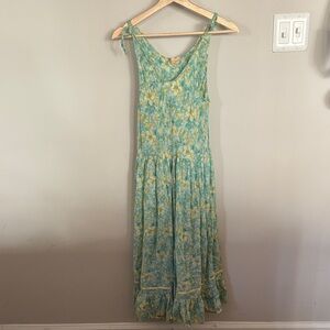 Cottagecore Floral Sleeveless Mid calf dress